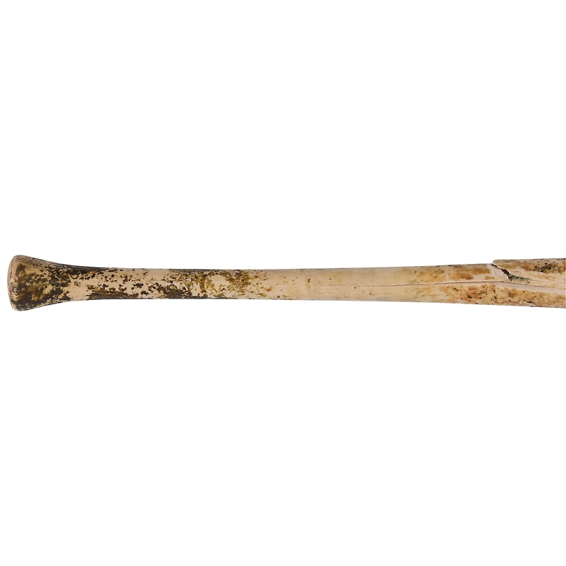 Bryan Reynolds, batte de baseball des Pirates de Pittsburgh, Tan Louisville Slugger, utilisée lors du match contre les Mariners de Seattle, le 6 juillet 2025
