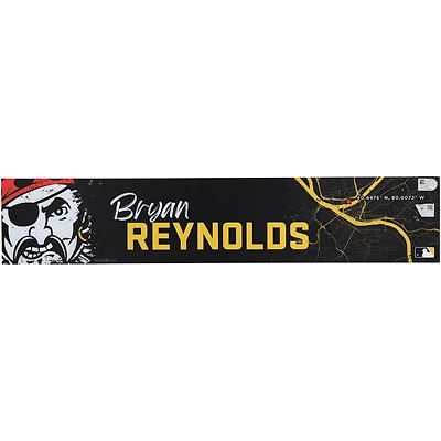 Plaque signalétique noire de Bryan Reynolds, joueur des Pirates de Pittsburgh, de la saison 2025 de la MLB
