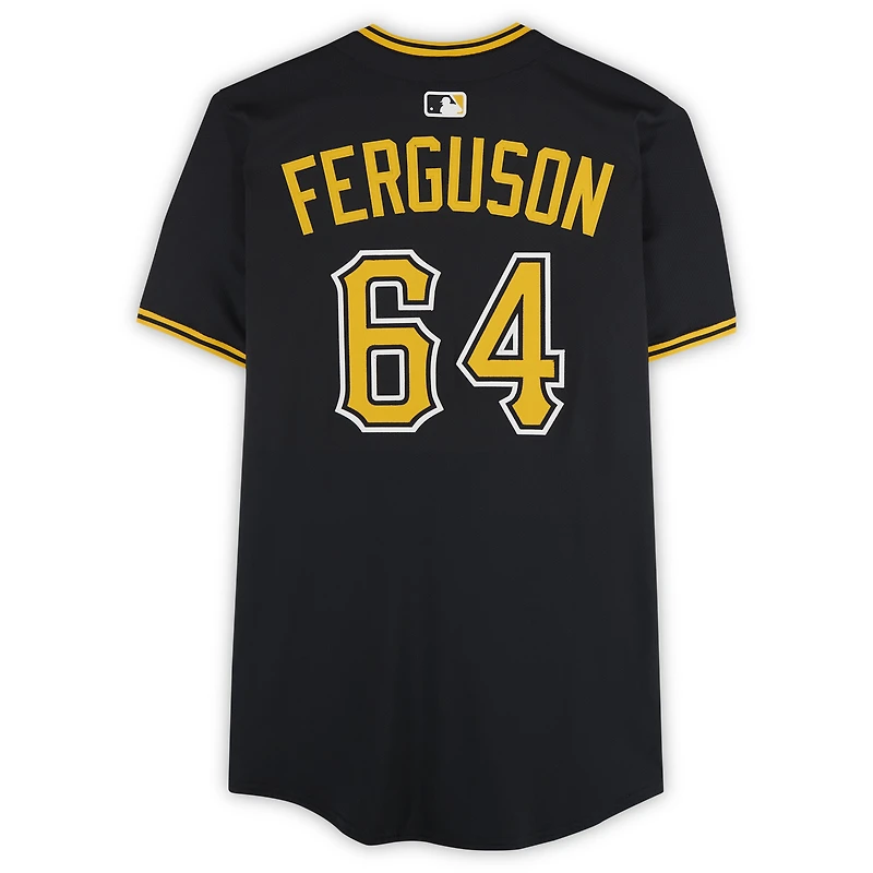 Maillot Nike noir numéro 64 des Pirates de Pittsburgh de Caleb Ferguson, saison 2025 de la MLB