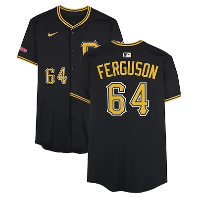 Maillot Nike noir numéro 64 des Pirates de Pittsburgh de Caleb Ferguson, saison 2025 de la MLB