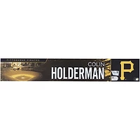 Plaque signalétique noire de Colin Holderman des Pirates de Pittsburgh émise par les joueurs de la saison 2023 de la MLB