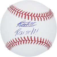 Baseball autographié par Endy Rodriguez des Pirates de Pittsburgh avec l'inscription « Raise It! »