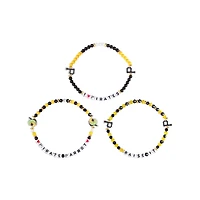 Lot de 3 bracelets d'amitié FOCO des Pirates de Pittsburgh