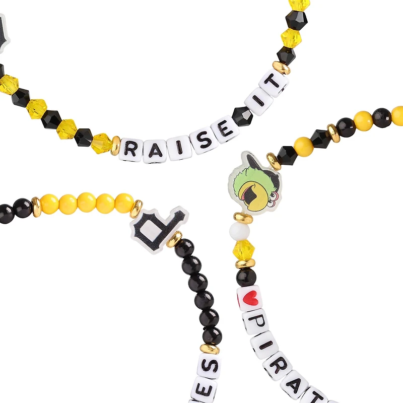 Lot de 3 bracelets d'amitié FOCO des Pirates de Pittsburgh