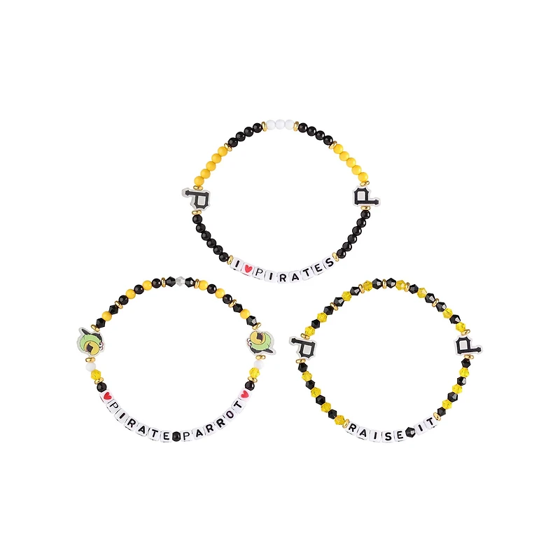 Lot de 3 bracelets d'amitié FOCO des Pirates de Pittsburgh