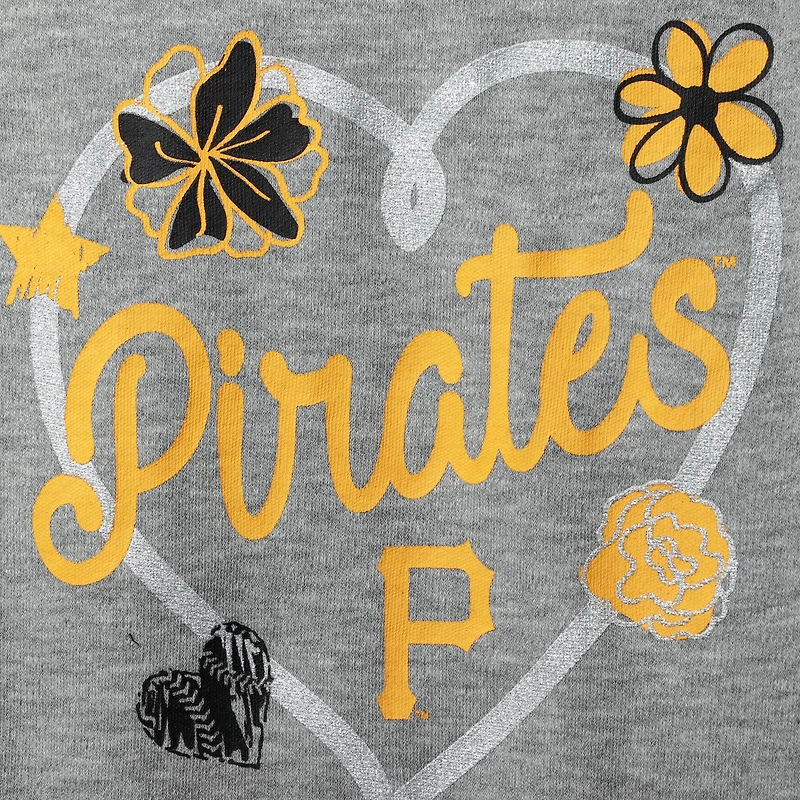 Lot de 3 bodys Batter Up Pirates Pittsburgh pour nouveau-nés et nourrissons Noir/Or/Gris chiné