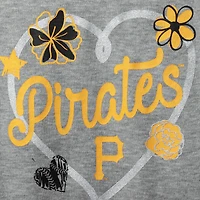 Lot de 3 bodys Batter Up Pirates Pittsburgh pour nouveau-nés et nourrissons Noir/Or/Gris chiné