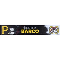 Plaque signalétique Hunter Barco des Pirates de Pittsburgh, numéro 89, émise par les joueurs lors de l'entraînement de printemps 2025 de la MLB