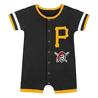 Infant  Black Pittsburgh Pirates Double Hit Coverall 2-Piece Set