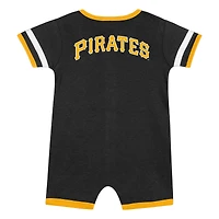Infant  Black Pittsburgh Pirates Double Hit Coverall 2-Piece Set
