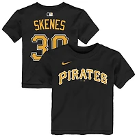 T-shirt bébé Nike Paul Skenes noir Pittsburgh Pirates avec nom et numéro