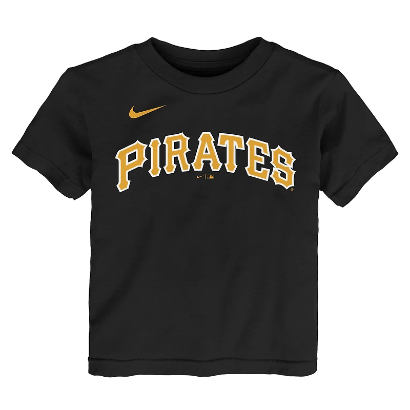 T-shirt bébé Nike Paul Skenes noir Pittsburgh Pirates avec nom et numéro