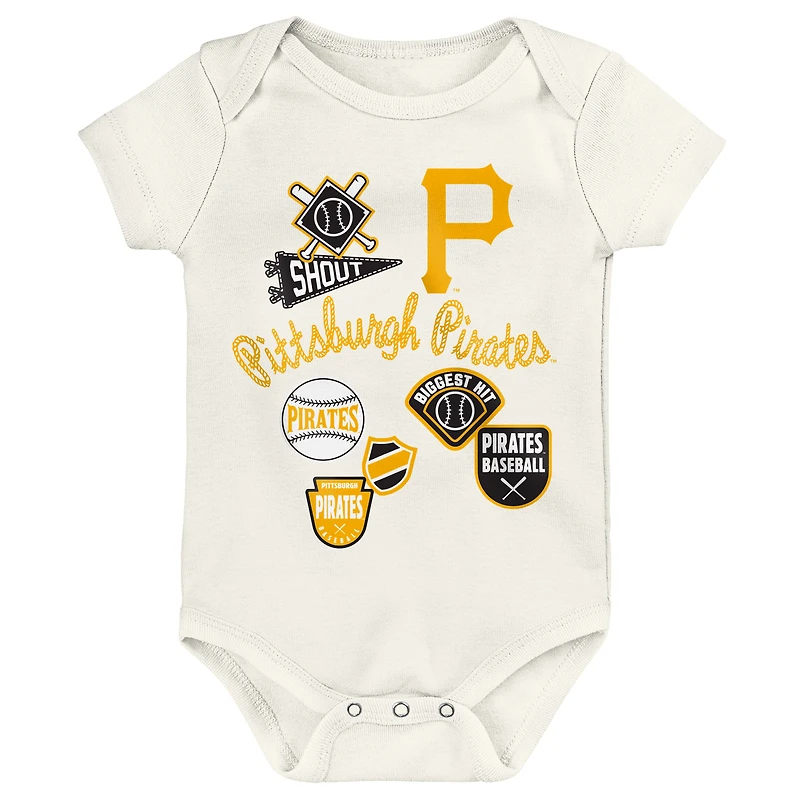 Infant Outerstuff Pittsburgh Pirates Home Plate 3-Piece Bodysuit Set