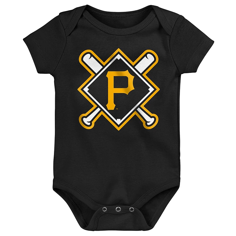 Ensemble de body 3 pièces pour bébé Outerstuff Pittsburgh Pirates Home Plate