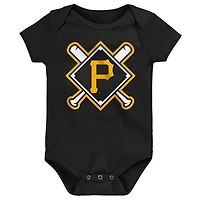 Ensemble de body 3 pièces pour bébé Outerstuff Pittsburgh Pirates Home Plate