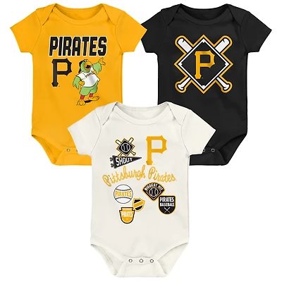 Infant Outerstuff Pittsburgh Pirates Home Plate 3-Piece Creeper Set