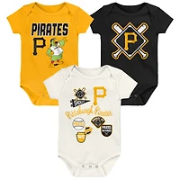 Infant Outerstuff Pittsburgh Pirates Home Plate 3-Piece Creeper Set