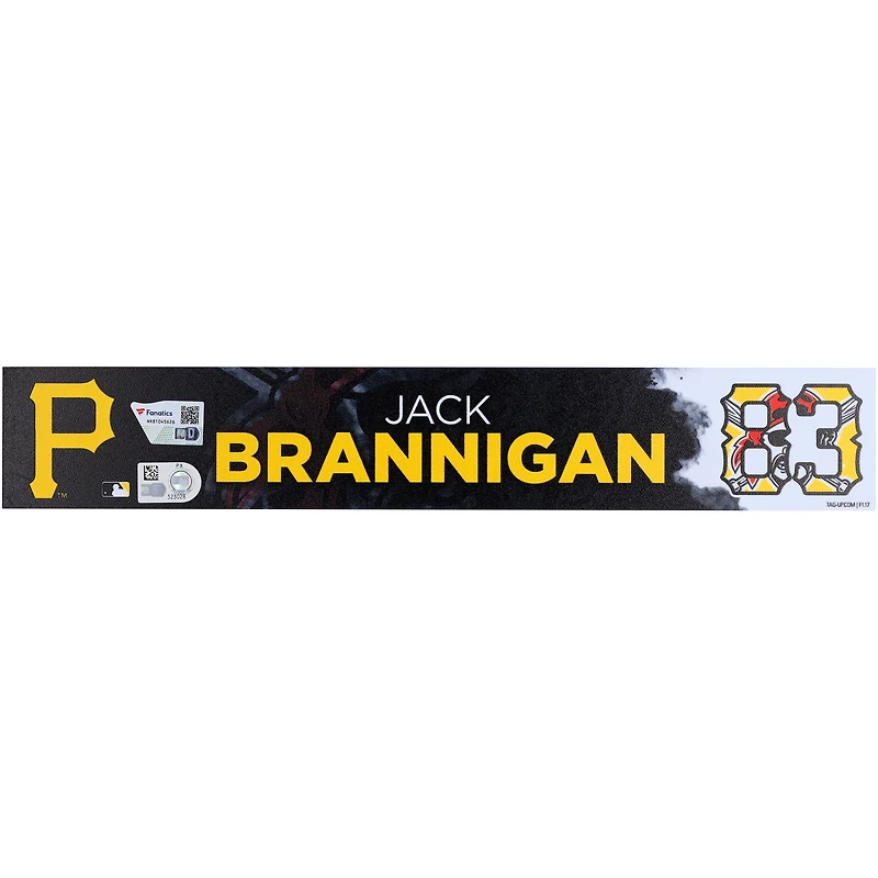 Jack Brannigan, joueur des Pirates de Pittsburgh, plaque signalétique n° 83 de l'entraînement de printemps 2025 de la MLB