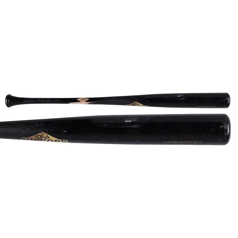 Jared Triolo Pittsburgh Pirates Game-Used Black Old Hickory Broken Bat vs. Chicago Cubs on September 2, 2024