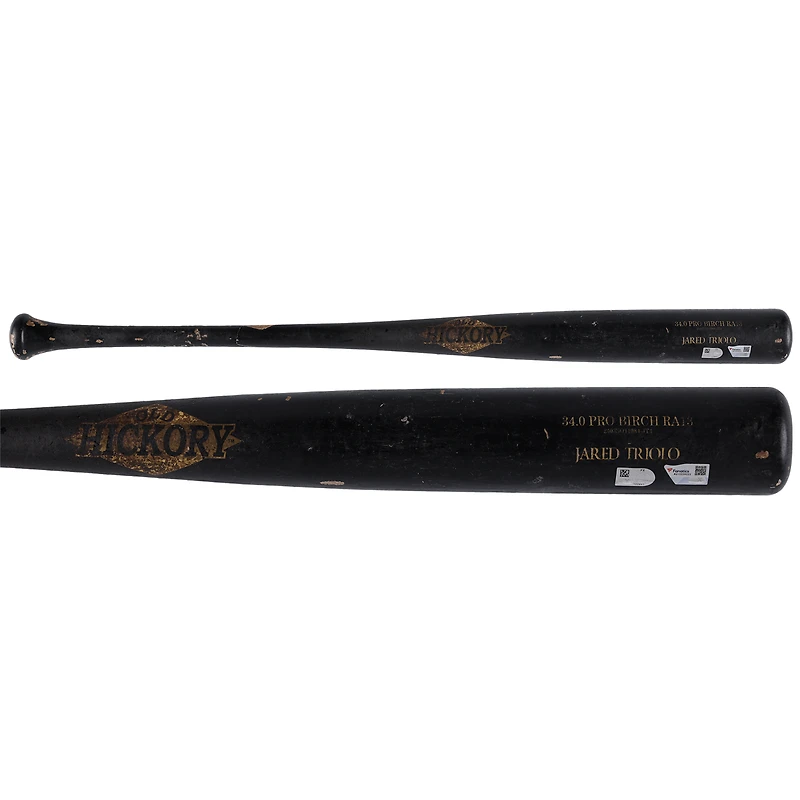 Jared Triolo Pittsburgh Pirates Game-Used Black Old Hickory Broken Bat vs. St. Louis Cardinals on September 16, 2024 - Single