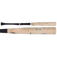 Batte de baseball cassée en vieux hickory beige/noire de Jared Triolo, utilisée par les Pirates de Pittsburgh lors du match contre les Yankees de New York, le 4 avril 2025