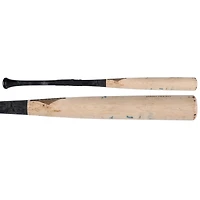 Batte de baseball cassée en vieux hickory beige/noire de Jared Triolo, utilisée par les Pirates de Pittsburgh lors du match contre les Yankees de New York, le 4 avril 2025