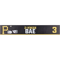 Ji-Hwan Bae, joueur des Pirates de Pittsburgh, plaque signalétique noire n° 3 de l'entraînement de printemps de la MLB 2024