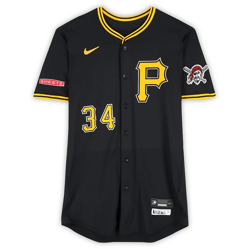 Maillot Nike noir de Joey Wentz, joueur des Pirates de Pittsburgh, saison 2025 de la MLB