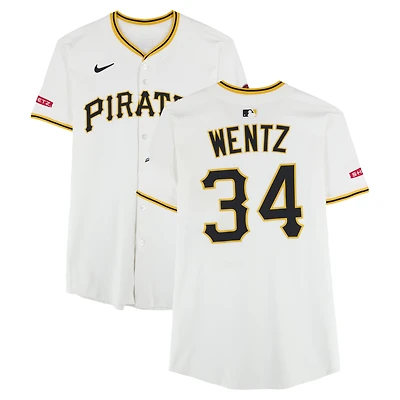 Maillot Nike blanc de Joey Wentz, joueur des Pirates de Pittsburgh, saison 2025 de la MLB