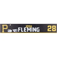 Josh Fleming, joueur des Pirates de Pittsburgh, plaque signalétique noire n° 28 de l'entraînement de printemps de la MLB 2024