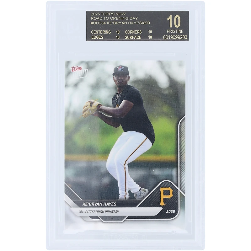 Ke'Bryan Hayes Pittsburgh Pirates 2025 Topps Now Road to Opening Day Black Label #OD-234 BGS Authenticated 10 Card - 10,10,10,10 Subgrades