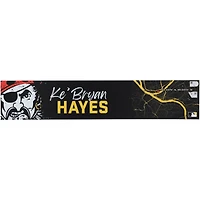 Plaque signalétique noire de Ke'Bryan Hayes, joueur des Pirates de Pittsburgh, de la saison 2025 de la MLB