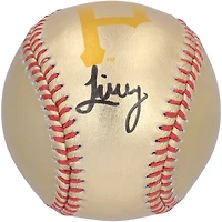Baseball doré autographié par Livvy Dunne des LSU Tigers des Pirates de Pittsburgh