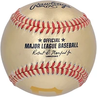 Baseball doré autographié par Livvy Dunne des LSU Tigers des Pirates de Pittsburgh