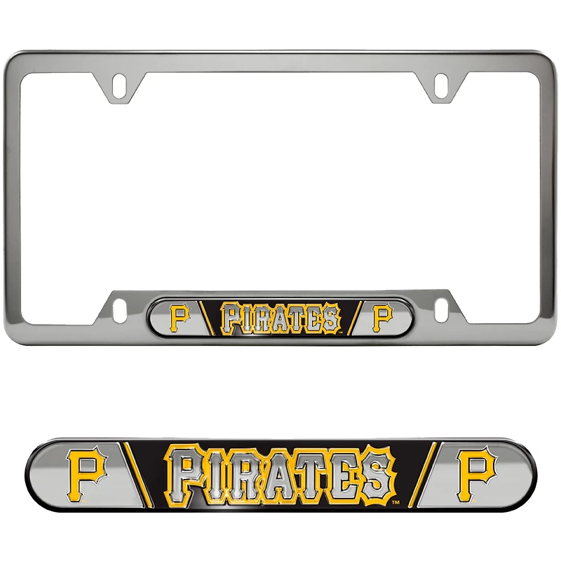Logo Brands  Pittsburgh Pirates Embossed License Plate Frame