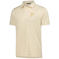 Men's Levelwear  Cream Pittsburgh Pirates Vision Polo