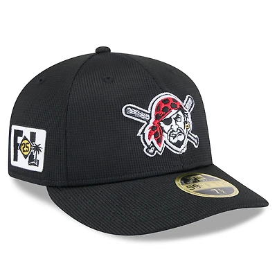 Men's New Era  Black Pittsburgh Pirates 2025 Spring Training Low Profile 59FIFTY Fitted Hat