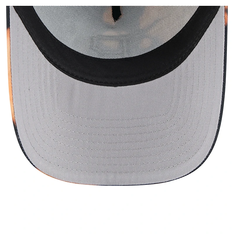 Men's New Era Black Pittsburgh Pirates Bleached A-Frame 9FORTY Adjustable Hat
