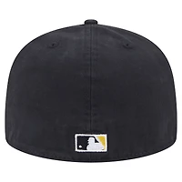 Men's New Era  Black Pittsburgh Pirates Championship Side Flag A-Frame 59FIFTY Fitted Hat