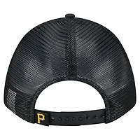 Men's New Era  Black Pittsburgh Pirates Minimalist 9FORTY A-Frame Adjustable Hat