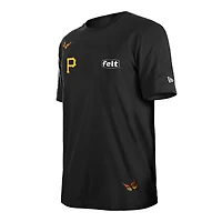 T-shirt noir pour homme New Era x Felt des Pirates de Pittsburgh