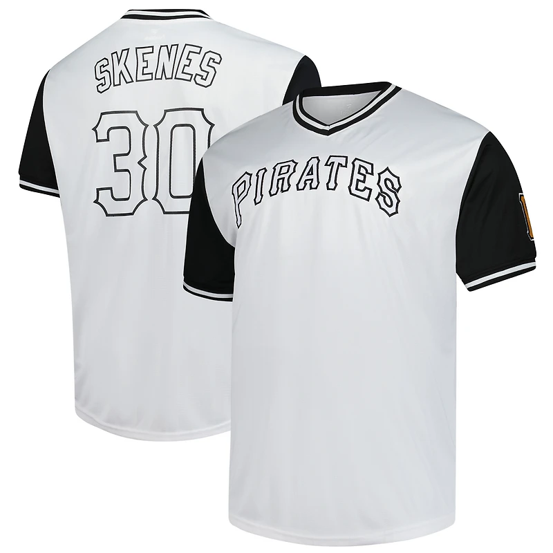 Maillot Paul Skenes blanc Pittsburgh Pirates, grandes tailles, avec nom et numéro