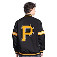 Men's Starter  Black Pittsburgh Pirates Scout Full-Snap Varsity Jacket