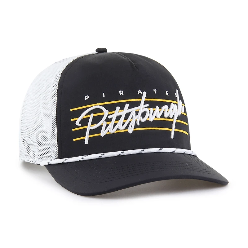Casquette ajustable en maille Brrr Downburst des Pirates de Pittsburgh, modèle 1947, noire, pour homme