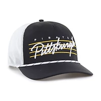 Casquette ajustable en maille Brrr Downburst des Pirates de Pittsburgh, modèle 1947, noire, pour homme