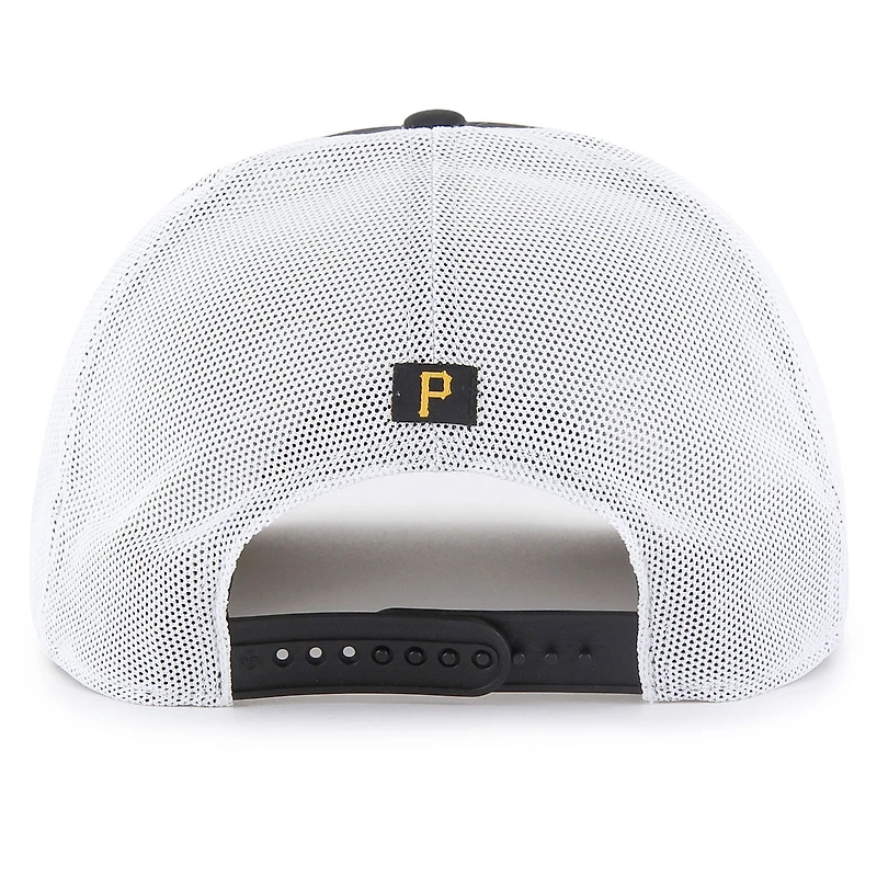 Men's '47 Black Pittsburgh Pirates Brrr Downburst Mesh Hitch Adjustable Hat