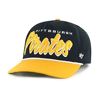 Casquette ajustable Dropshadow Rope Hitch noire des Pirates de Pittsburgh pour hommes '47