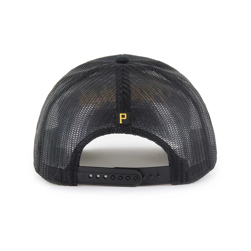 Casquette ajustable Garner Trucker noire '47 des Pirates de Pittsburgh pour hommes