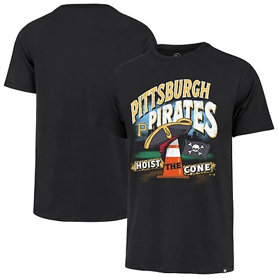 Men's '47 Black Pittsburgh Pirates Hoist the Cone Regional Franklin T-Shirt