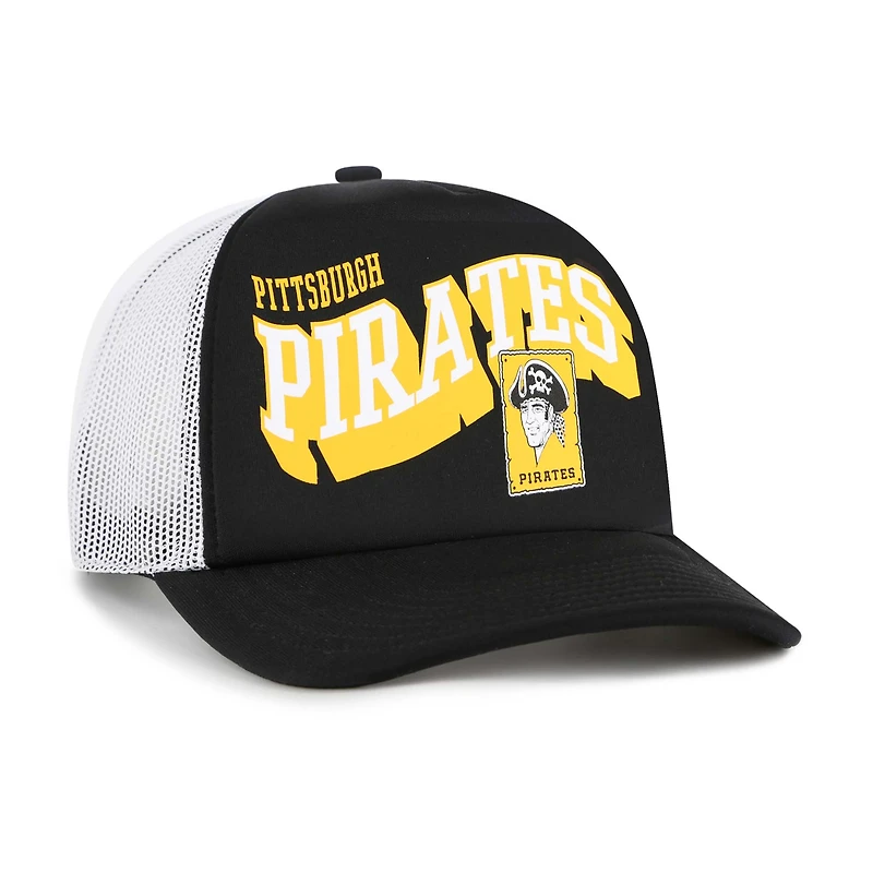 Casquette snapback Meander en mousse noire des Pirates de Pittsburgh pour homme, modèle 1947